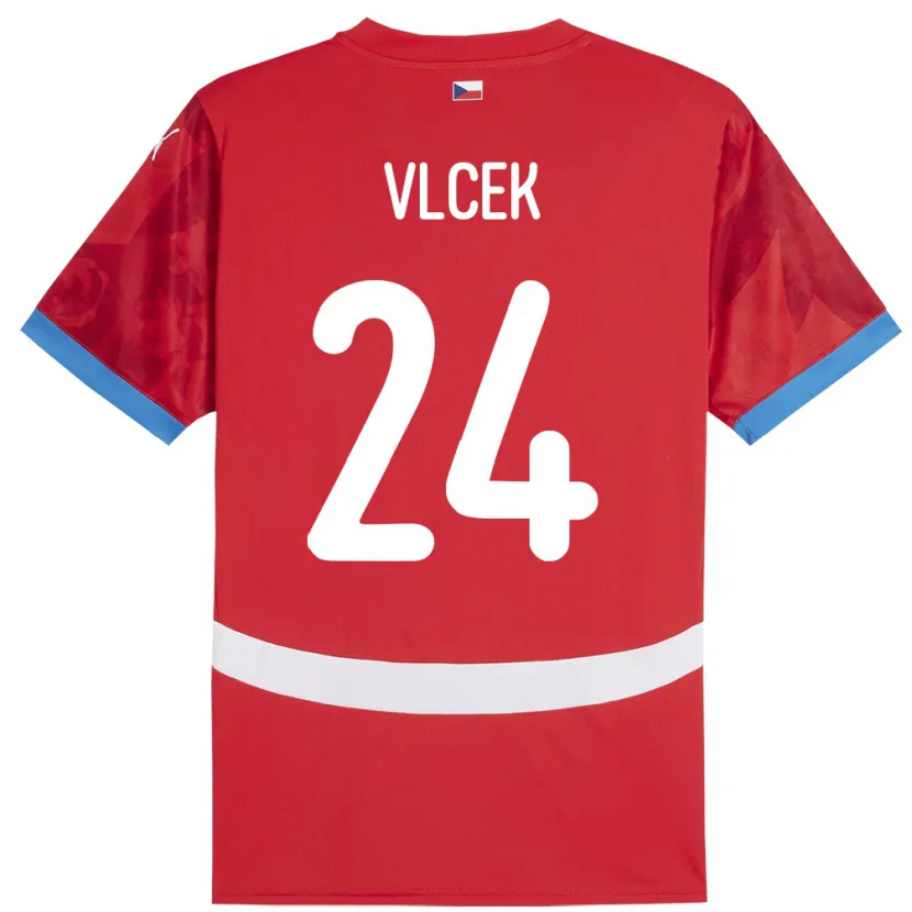 Danxen Kid Czech Republic Tomas Vlcek #24 Red Home Jersey 24-26 T-Shirt