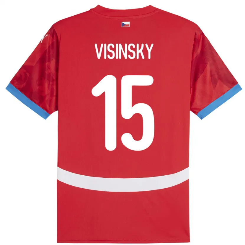 Danxen Kid Czech Republic Denis Visinsky #15 Red Home Jersey 24-26 T-Shirt