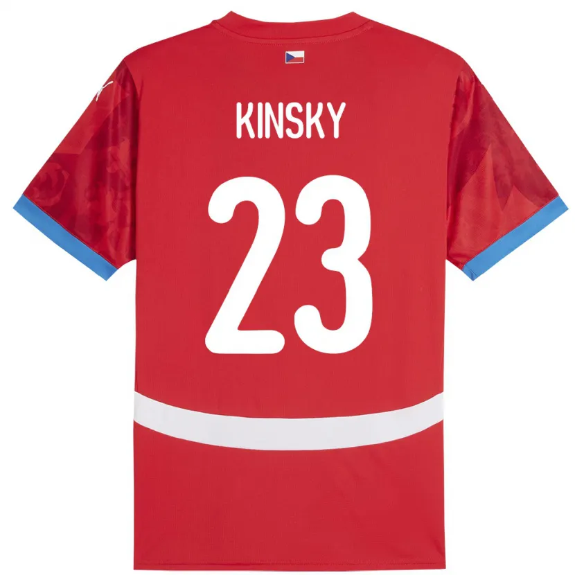 Danxen Kid Czech Republic Antonin Kinsky #23 Red Home Jersey 24-26 T-Shirt