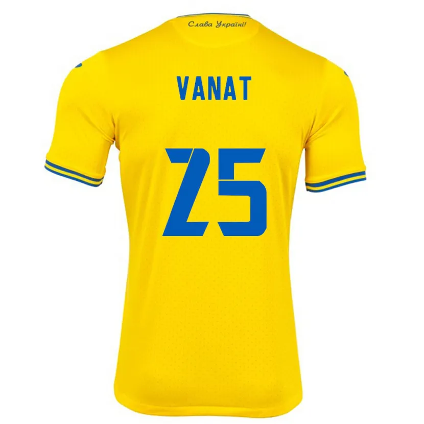 Danxen Kid Ukraine Vladyslav Vanat #25 Yellow Home Jersey 24-26 T-Shirt