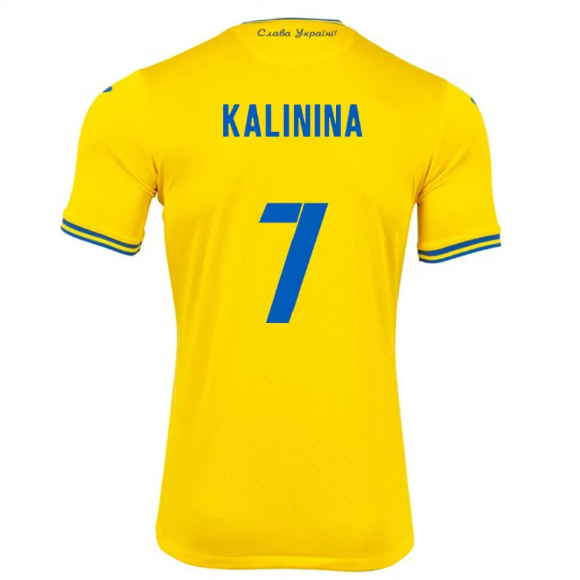 Danxen Kid Ukraine Yana Kalinina #7 Yellow Home Jersey 24-26 T-Shirt