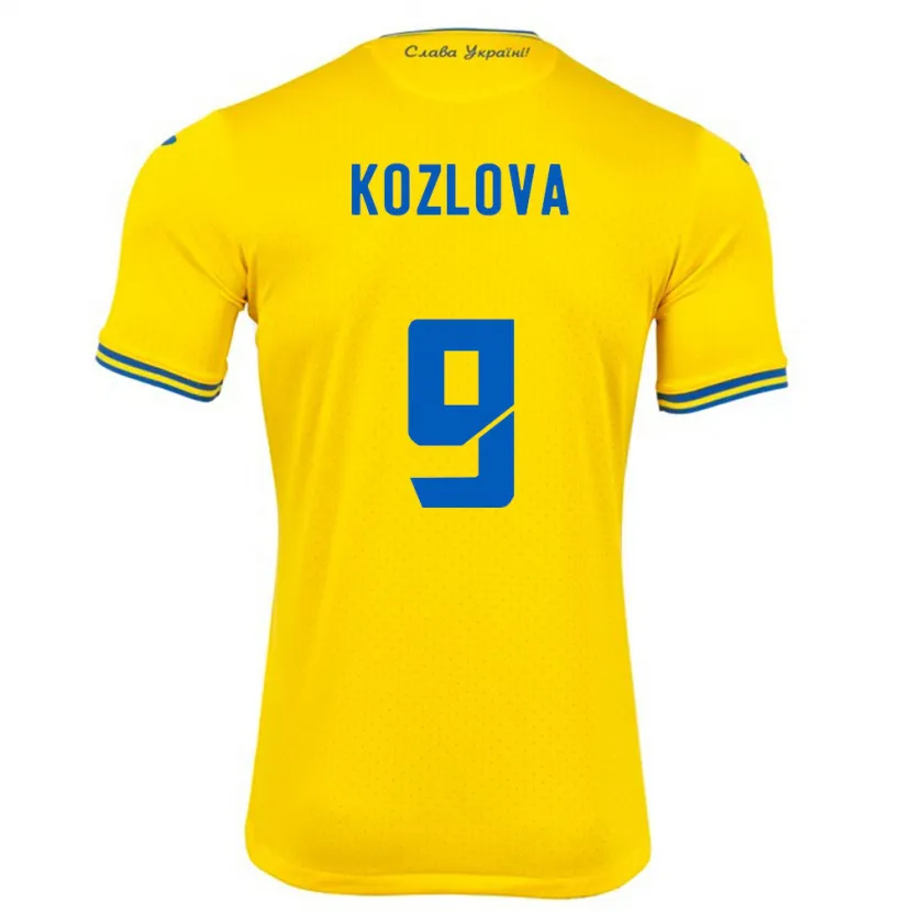 Danxen Kid Ukraine Nicole Kozlova #9 Yellow Home Jersey 24-26 T-Shirt