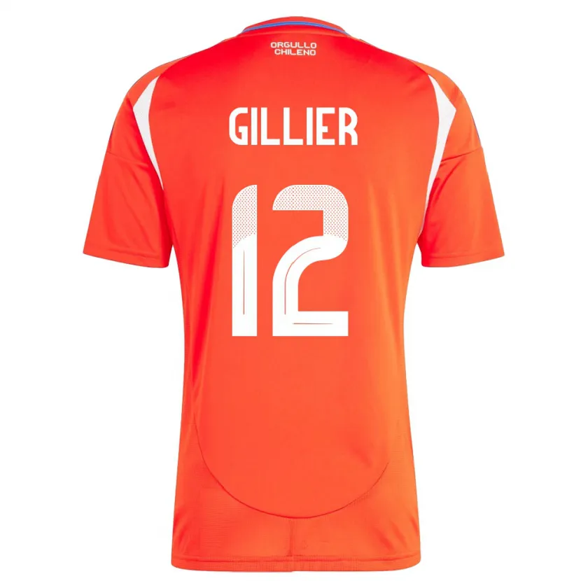 Danxen Kid Chile Thomas Gillier #12 Red Home Jersey 24-26 T-Shirt