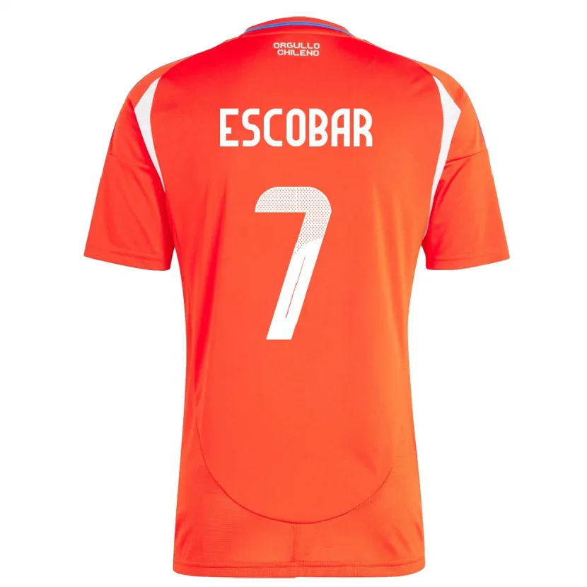 Danxen Kid Chile Bastián Escobar #7 Red Home Jersey 24-26 T-Shirt