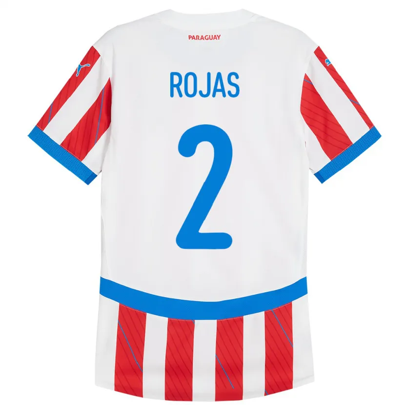 Danxen Kid Paraguay Robert Rojas #2 White Red Home Jersey 24-26 T-Shirt