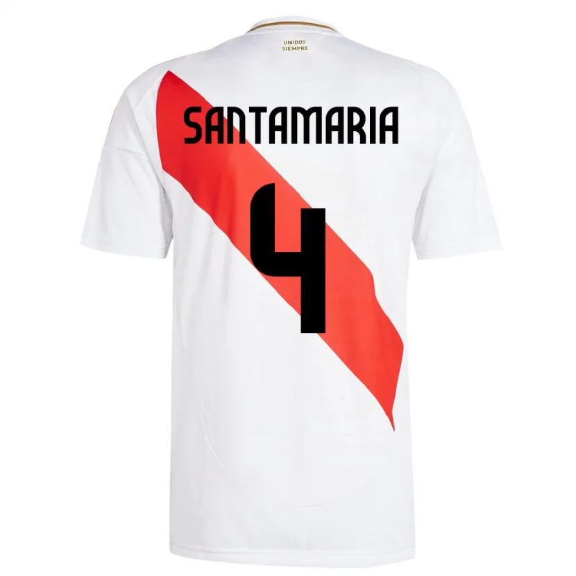 Danxen Kid Peru Anderson Santamaría #4 White Home Jersey 24-26 T-Shirt