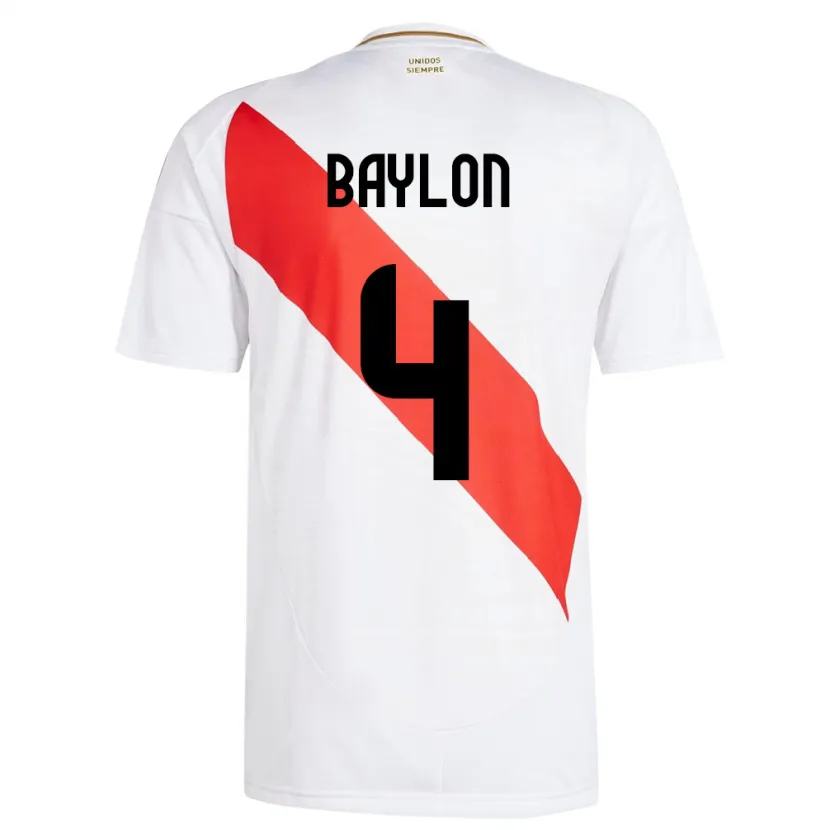 Danxen Kid Peru Luis Baylón #4 White Home Jersey 24-26 T-Shirt