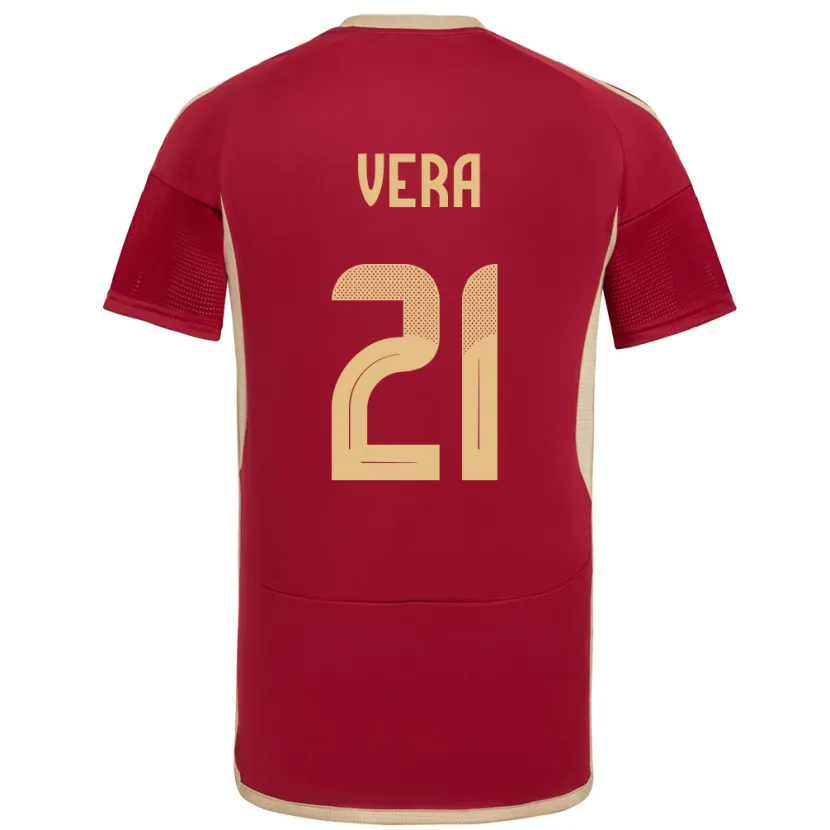 Danxen Kid Venezuela Andry Vera #21 Burgundy Home Jersey 24-26 T-Shirt