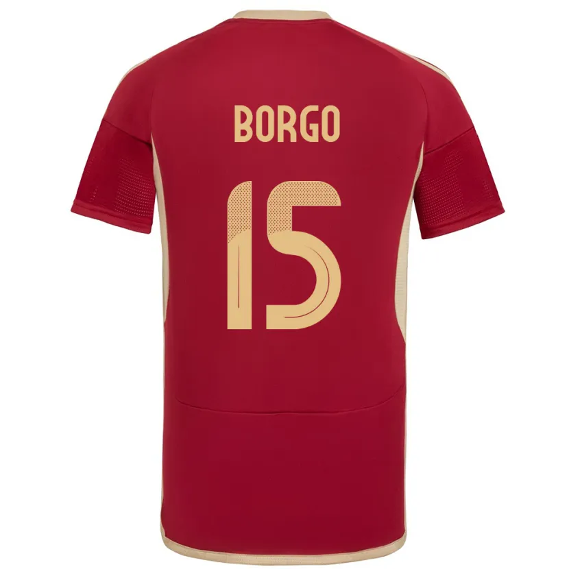 Danxen Kid Venezuela Ángel Borgo #15 Burgundy Home Jersey 24-26 T-Shirt