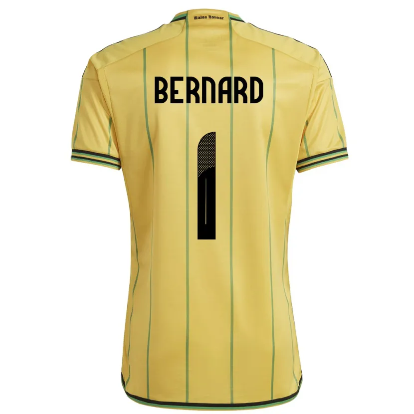 Danxen Kid Jamaica Akeem Bernard #1 Yellow Home Jersey 24-26 T-Shirt