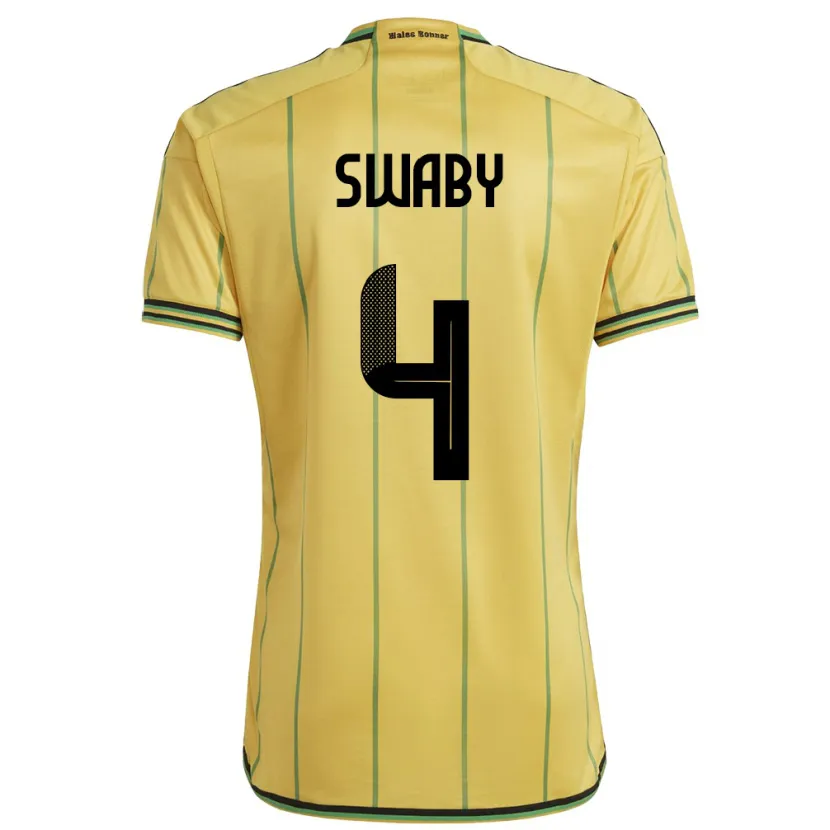 Danxen Kid Jamaica Chantelle Swaby #4 Yellow Home Jersey 24-26 T-Shirt