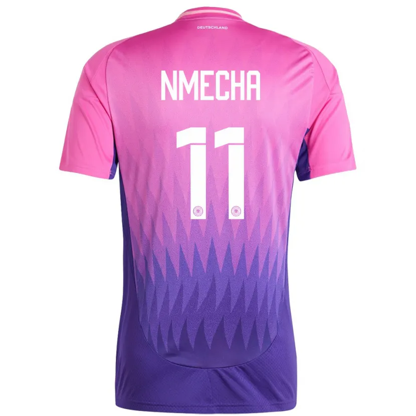 Danxen Kid Germany Lukas Nmecha #11 Pink Purple Away Jersey 24-26 T-Shirt