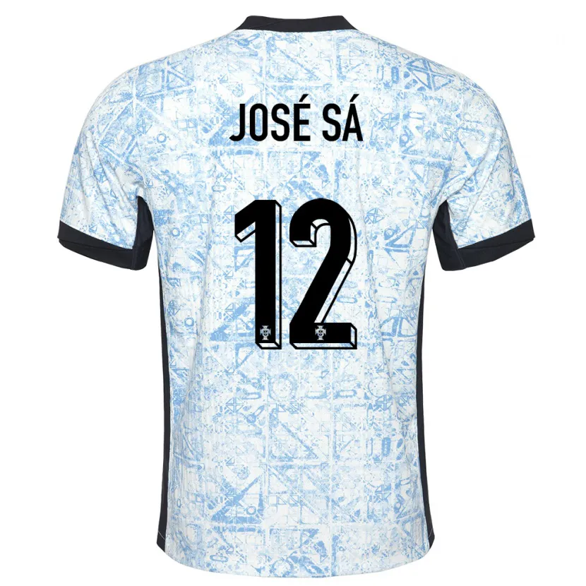 Danxen Kid Portugal Jose Sa #12 Cream Blue Away Jersey 24-26 T-Shirt