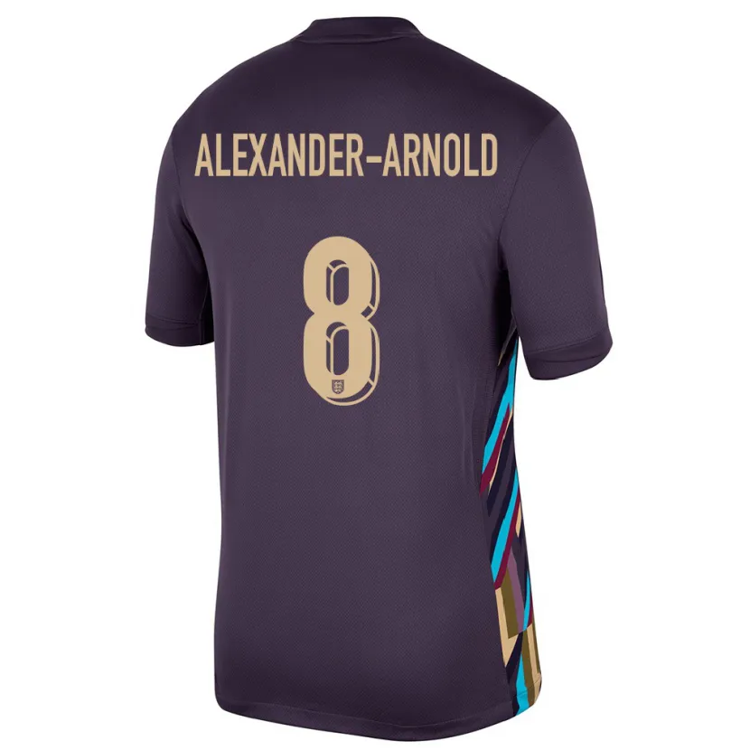Danxen Kid England Trent Alexander-Arnold #8 Dark Raisin Away Jersey 24-26 T-Shirt