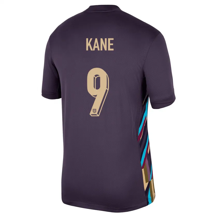 Danxen Kid England Harry Kane #9 Dark Raisin Away Jersey 24-26 T-Shirt