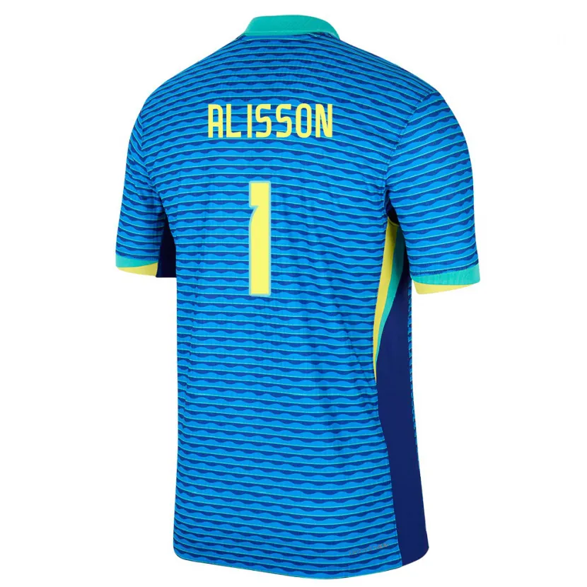 Danxen Kid Brazil Alisson #1 Blue Away Jersey 24-26 T-Shirt