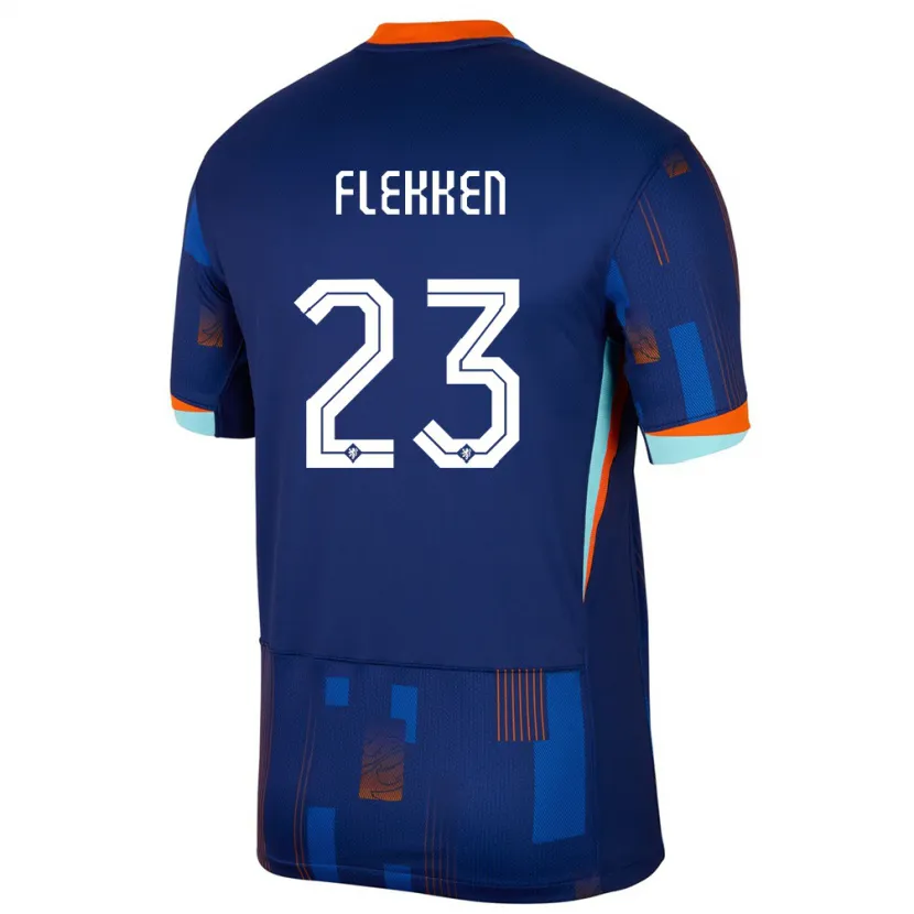 Danxen Kid Netherlands Mark Flekken #23 Blue Away Jersey 24-26 T-Shirt
