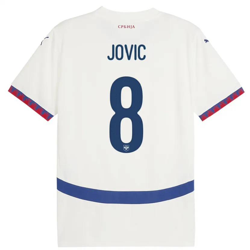 Danxen Kid Serbia Luka Jovic #8 White Away Jersey 24-26 T-Shirt