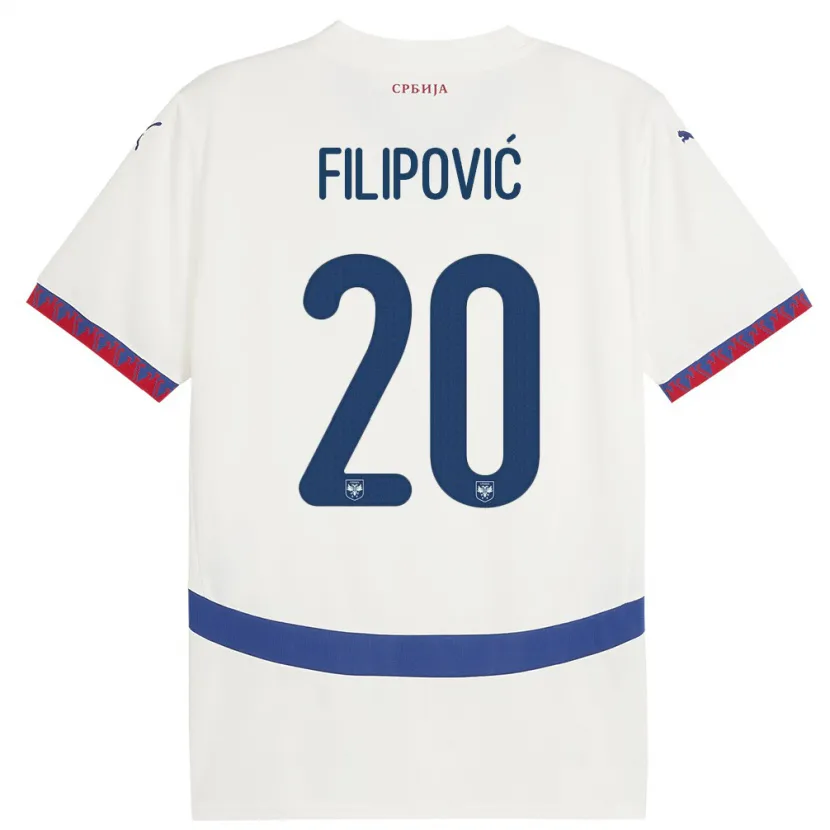 Danxen Kid Serbia Tijana Filipovic #20 White Away Jersey 24-26 T-Shirt
