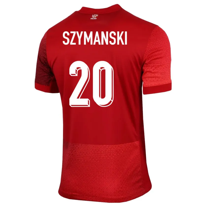 Danxen Kid Poland Sebastian Szymanski #20 Red Away Jersey 24-26 T-Shirt