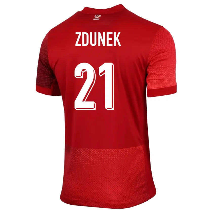 Danxen Kid Poland Emilia Zdunek #21 Red Away Jersey 24-26 T-Shirt