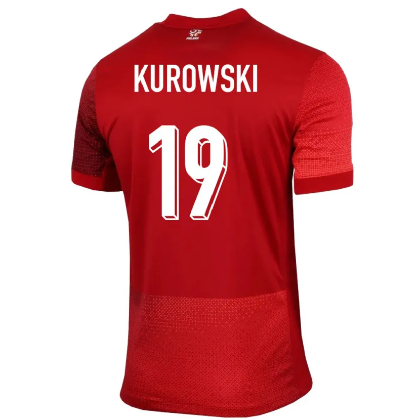 Danxen Kid Poland Milosz Kurowski #19 Red Away Jersey 24-26 T-Shirt