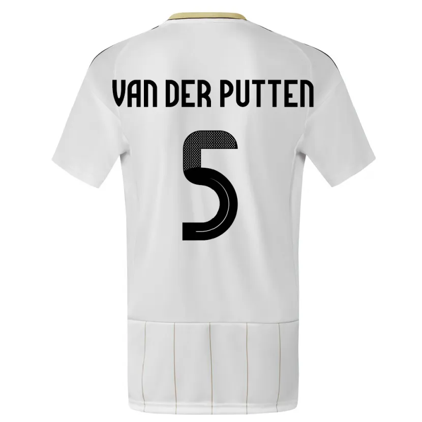 Danxen Kid Costa Rica Santiago Van Der Putten #5 White Away Jersey 24-26 T-Shirt