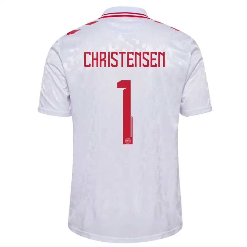 Danxen Kid Denmark Lene Christensen #1 White Away Jersey 24-26 T-Shirt