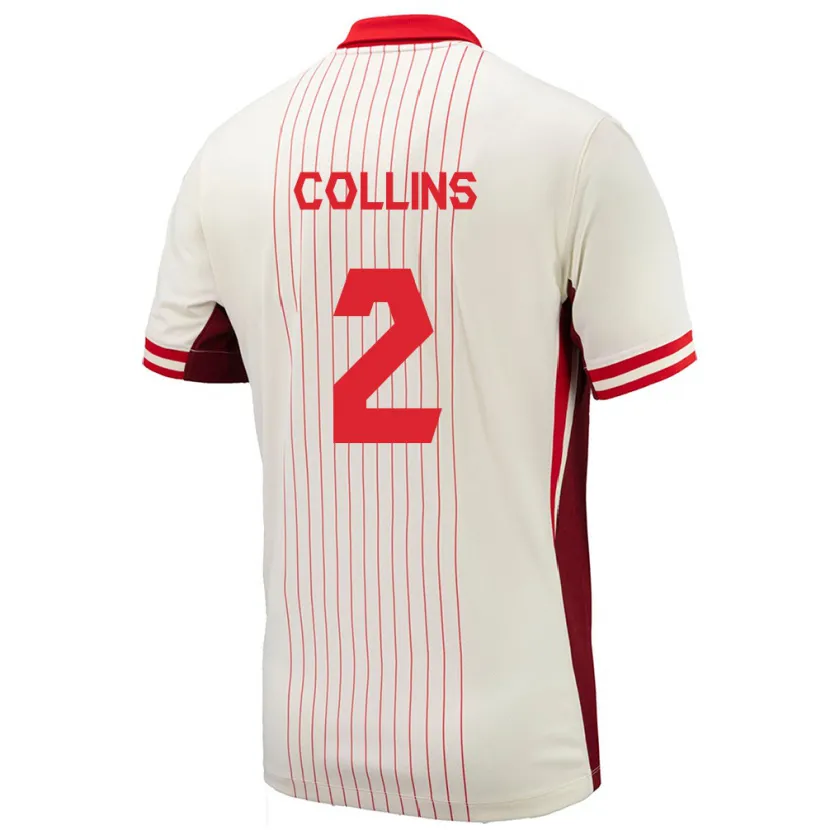 Danxen Kid Canada Sydney Collins #2 White Away Jersey 24-26 T-Shirt