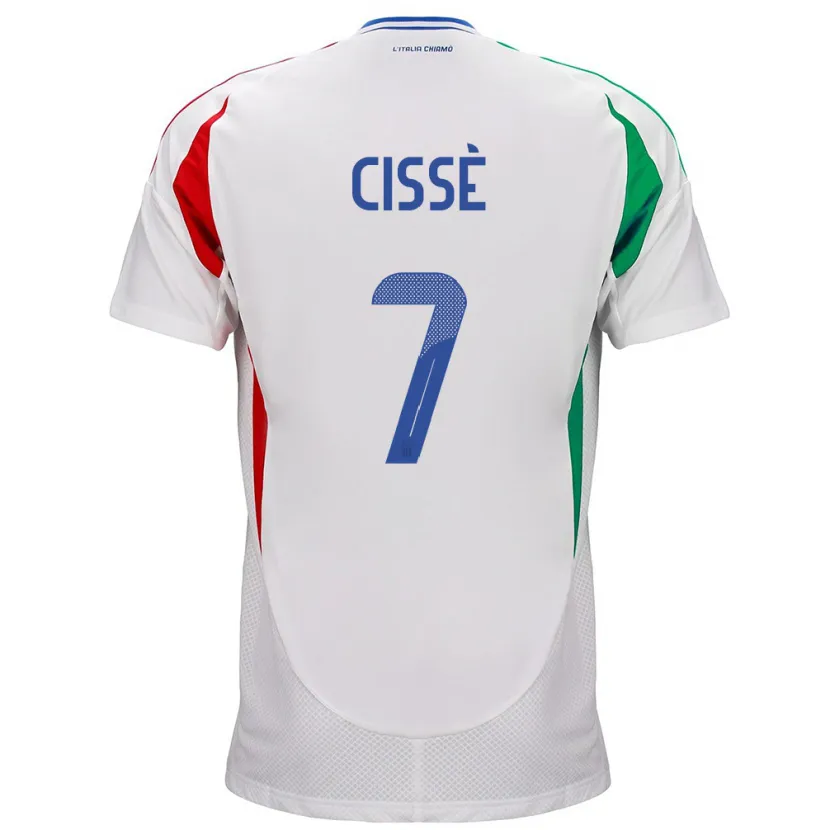 Danxen Kid Italy Alphadjo Cissè #7 White Away Jersey 24-26 T-Shirt