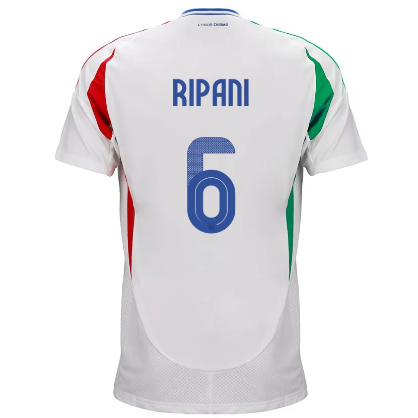Danxen Kid Italy Diego Ripani #6 White Away Jersey 24-26 T-Shirt