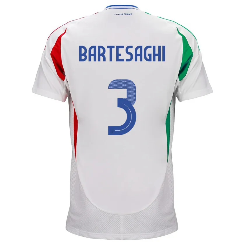 Danxen Kid Italy Davide Bartesaghi #3 White Away Jersey 24-26 T-Shirt