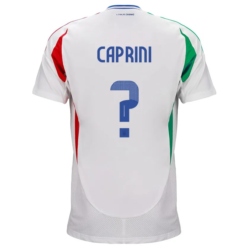 Danxen Kid Italy Maat Daniel Caprini #0 White Away Jersey 24-26 T-Shirt