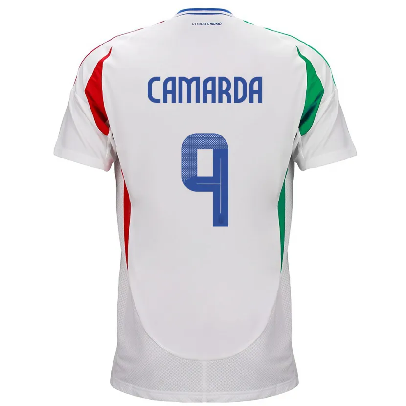 Danxen Kid Italy Francesco Camarda #9 White Away Jersey 24-26 T-Shirt
