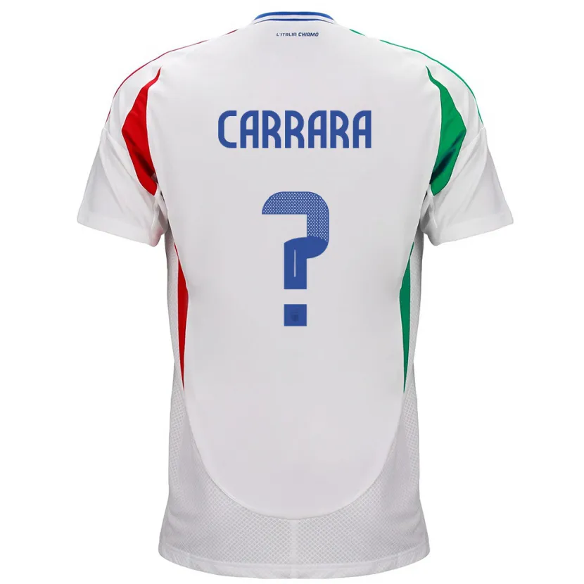 Danxen Kid Italy Cristian Carrara #0 White Away Jersey 24-26 T-Shirt