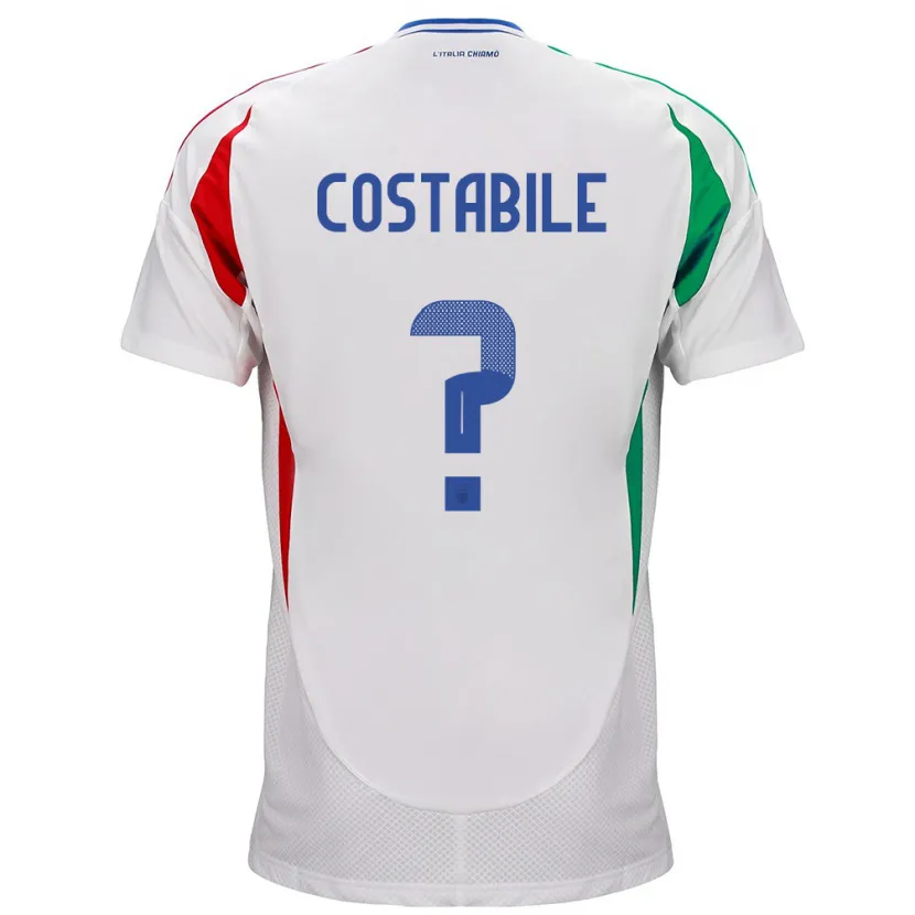 Danxen Kid Italy Cristian Costabile #0 White Away Jersey 24-26 T-Shirt