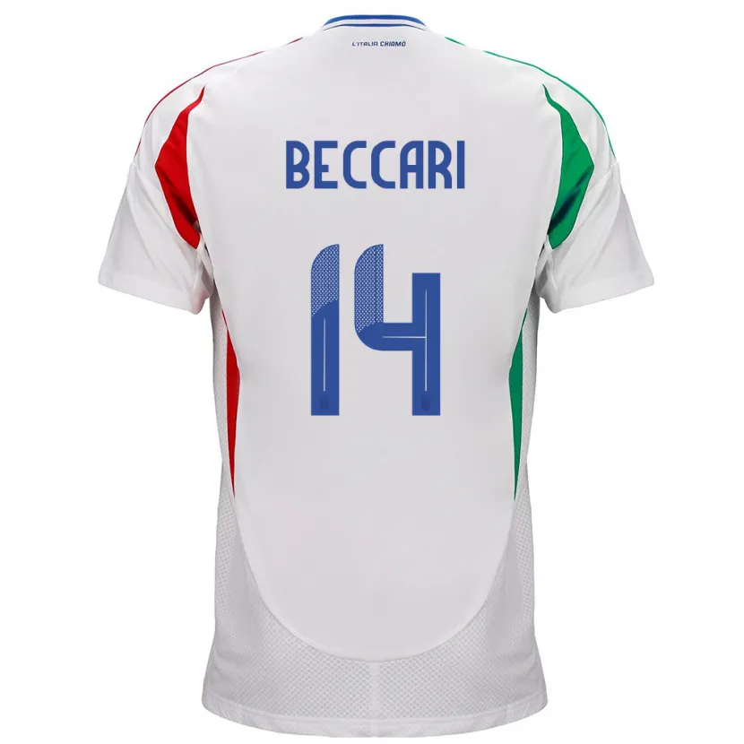 Danxen Kid Italy Chiara Beccari #14 White Away Jersey 24-26 T-Shirt
