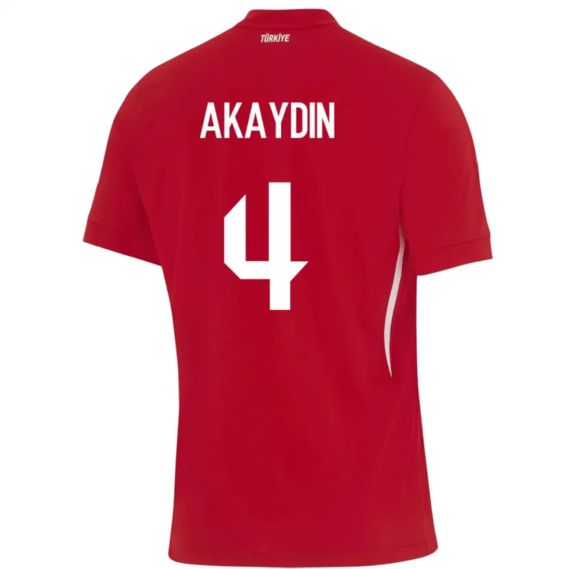 Danxen Kid Turkey Samet Akaydin #4 Red Away Jersey 24-26 T-Shirt