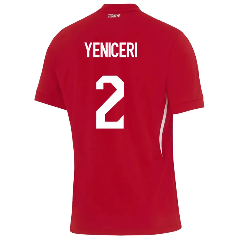 Danxen Kid Turkey Berna Yeniçeri #2 Red Away Jersey 24-26 T-Shirt