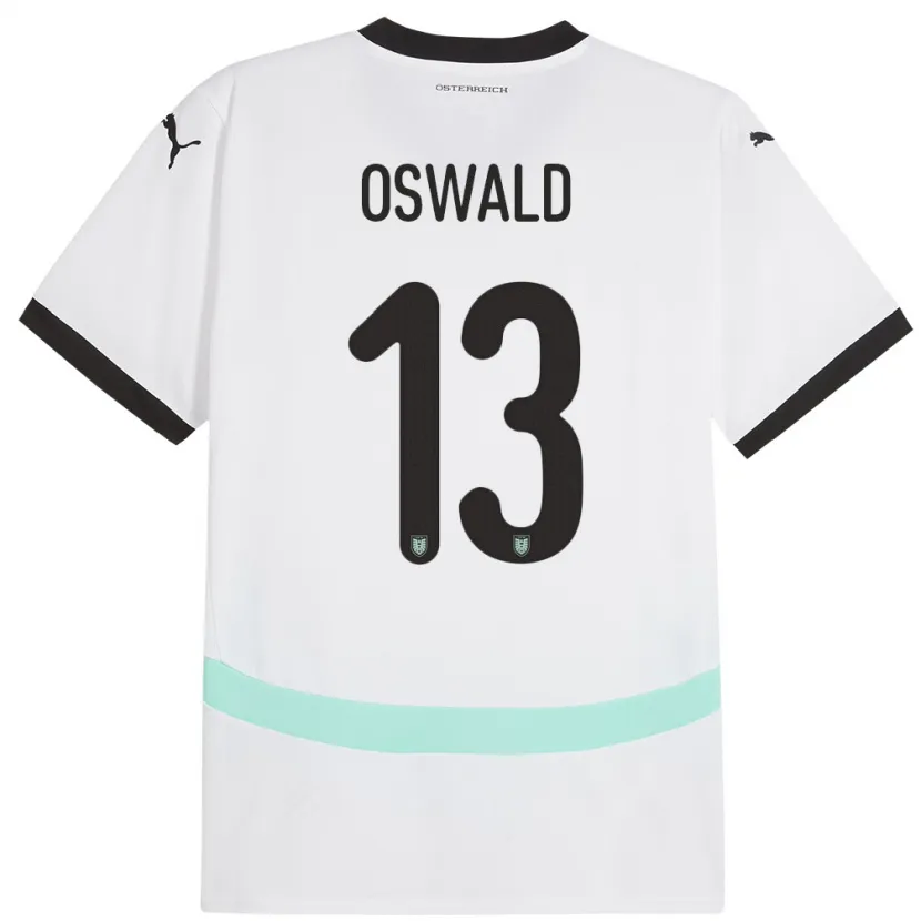 Danxen Kid Austria Moritz Oswald #13 White Away Jersey 24-26 T-Shirt