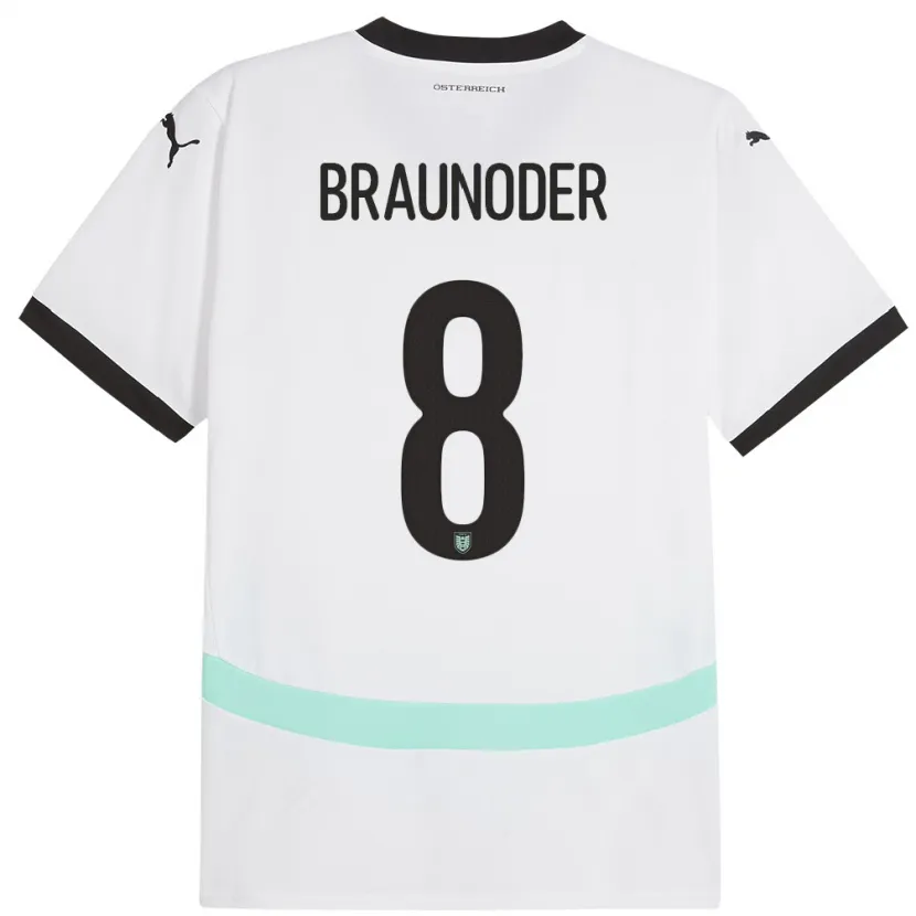 Danxen Kid Austria Matthias Braunöder #8 White Away Jersey 24-26 T-Shirt