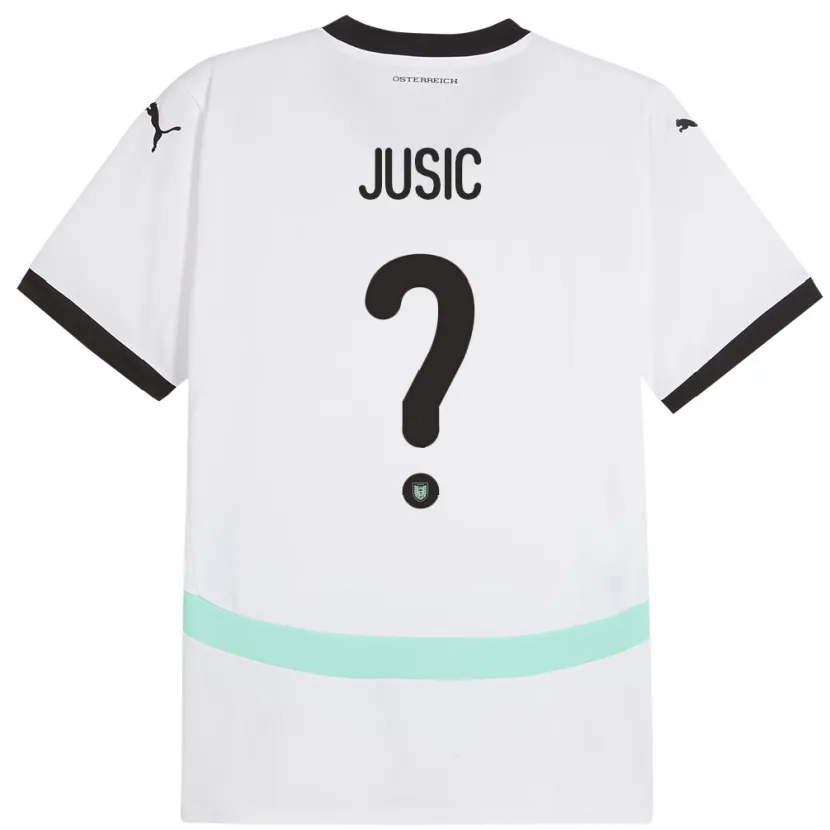 Danxen Kid Austria Kenan Jusic #0 White Away Jersey 24-26 T-Shirt