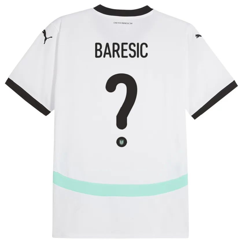 Danxen Kid Austria Leon Baresic #0 White Away Jersey 24-26 T-Shirt