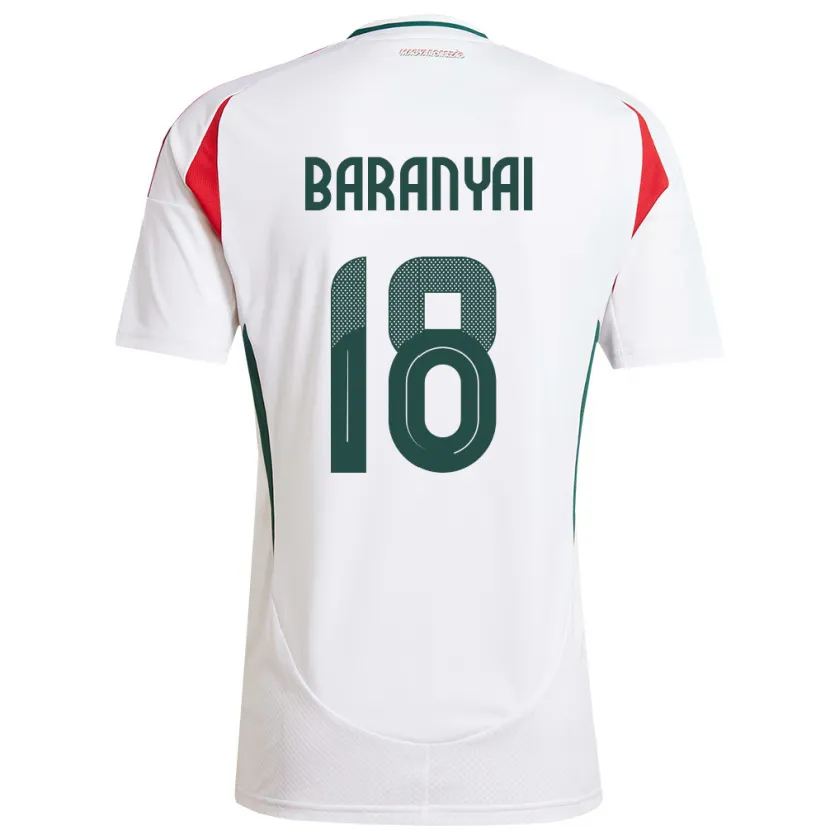 Danxen Kid Hungary Nimród Baranyai #18 White Away Jersey 24-26 T-Shirt