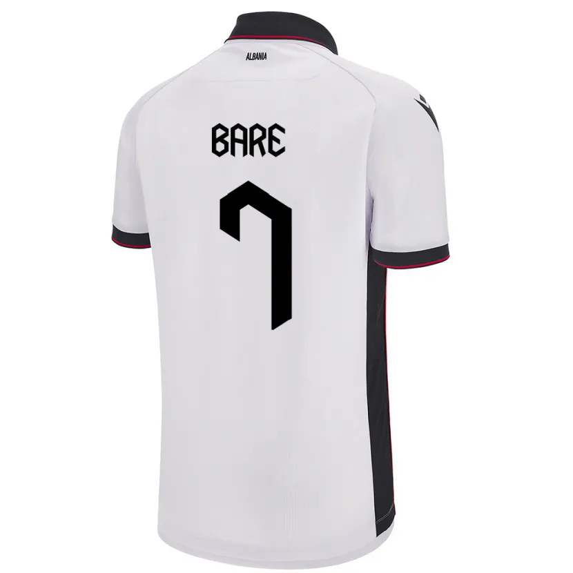Danxen Kid Albania Keidi Bare #7 White Away Jersey 24-26 T-Shirt