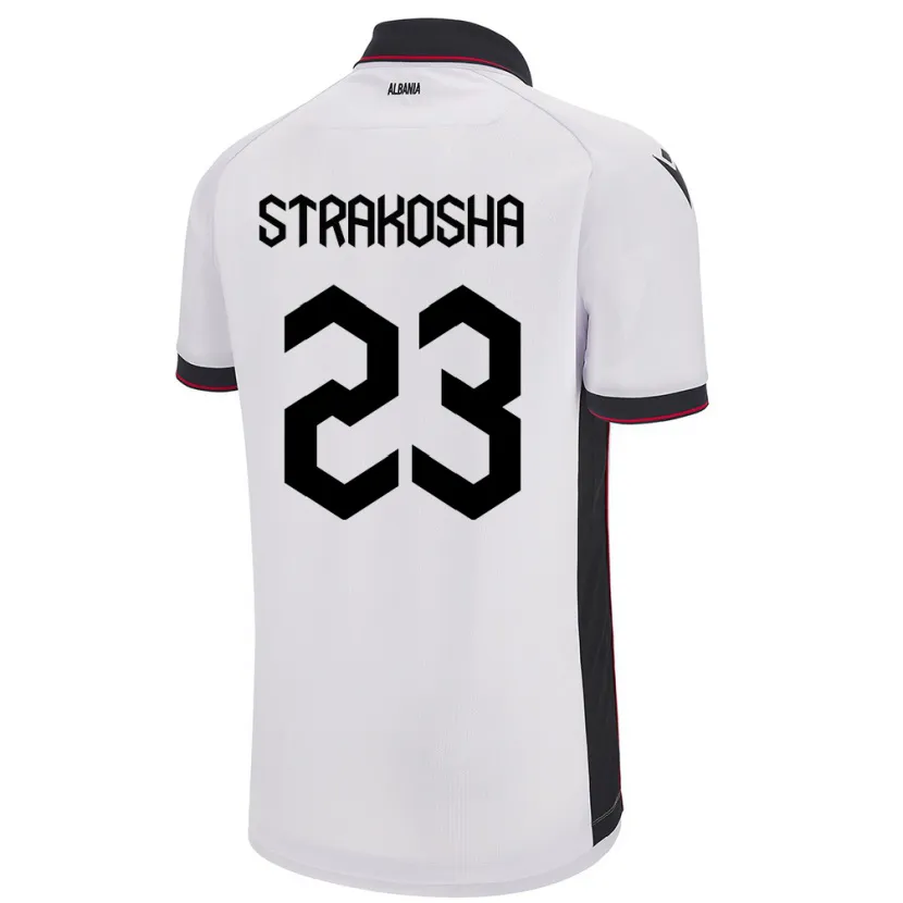 Danxen Kid Albania Thomas Strakosha #23 White Away Jersey 24-26 T-Shirt