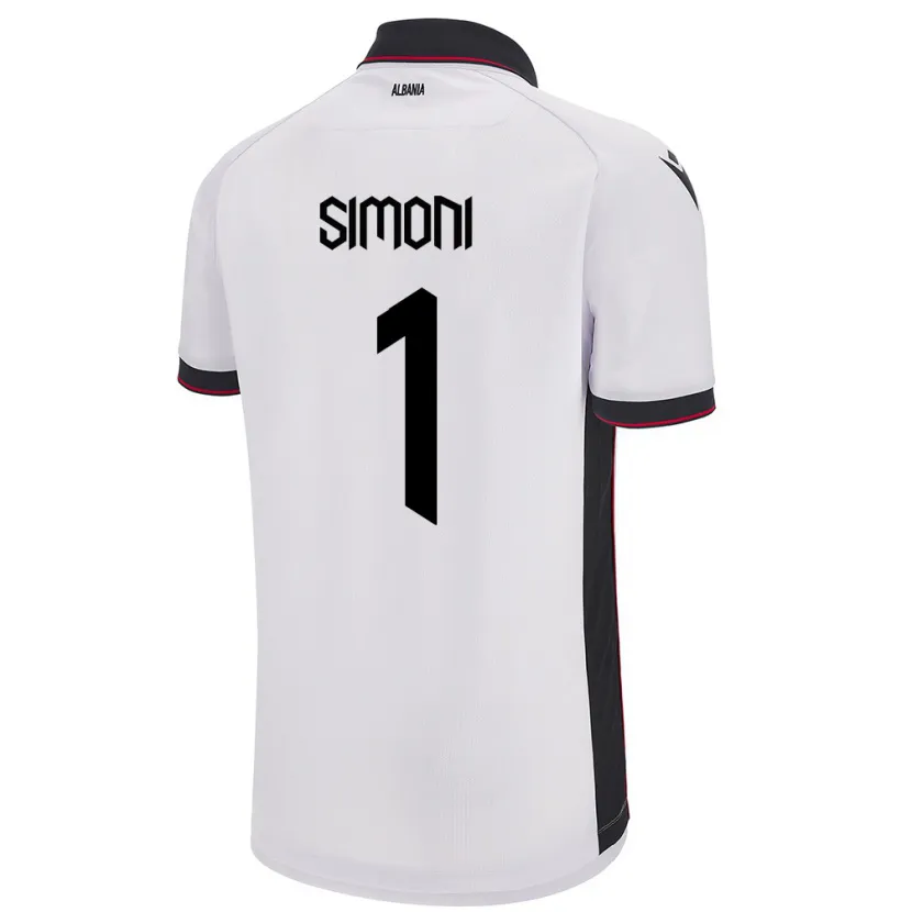 Danxen Kid Albania Simon Simoni #1 White Away Jersey 24-26 T-Shirt