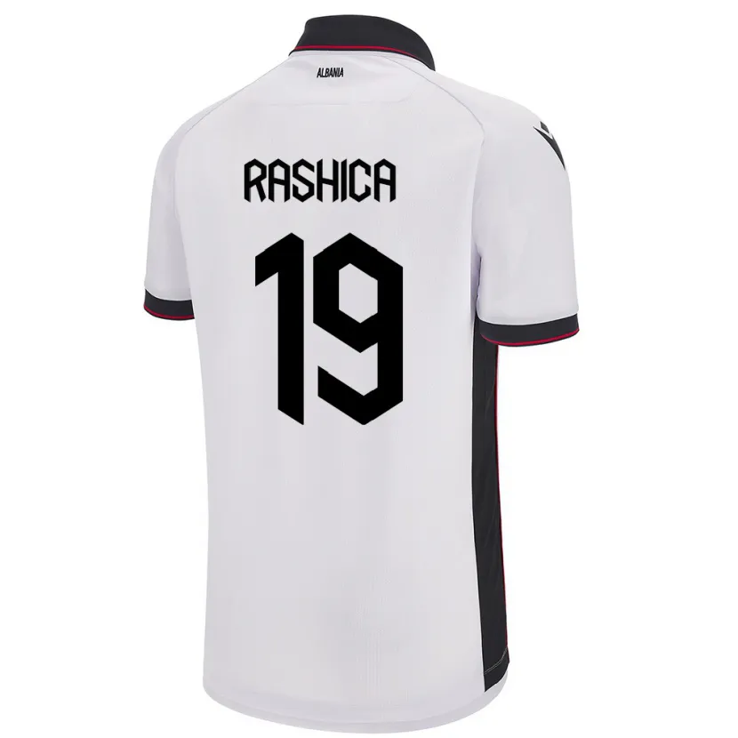 Danxen Kid Albania Ermir Rashica #19 White Away Jersey 24-26 T-Shirt