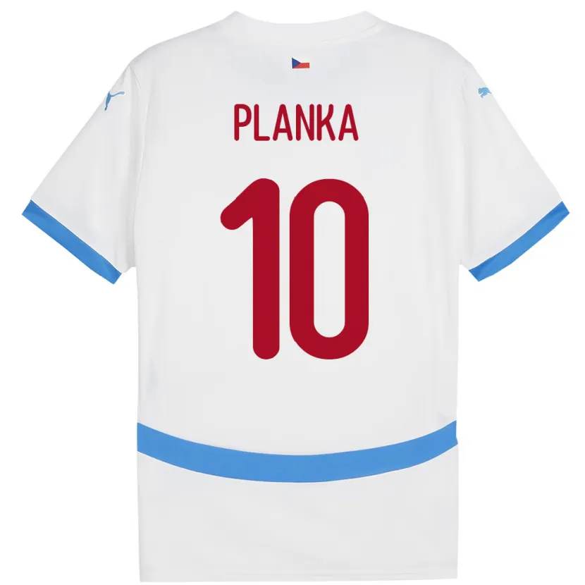 Danxen Kid Czech Republic David Planka #10 White Away Jersey 24-26 T-Shirt