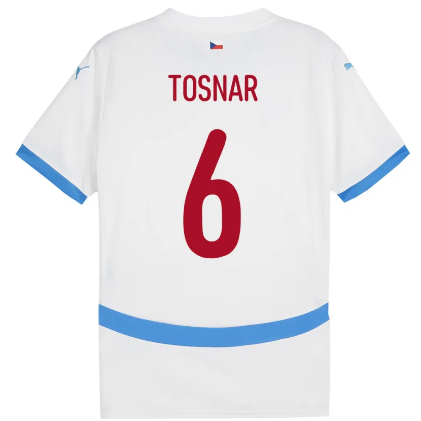 Danxen Kid Czech Republic Jakub Tosnar #6 White Away Jersey 24-26 T-Shirt